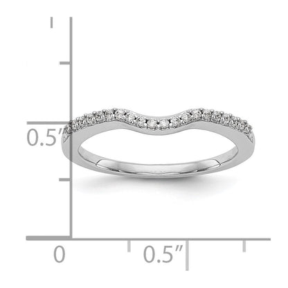 14K Weißgold Ehering mit natürlichen Diamanten