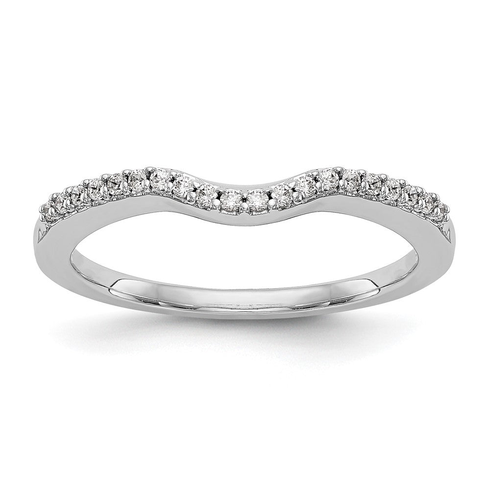 14K Weißgold Ehering mit natürlichen Diamanten