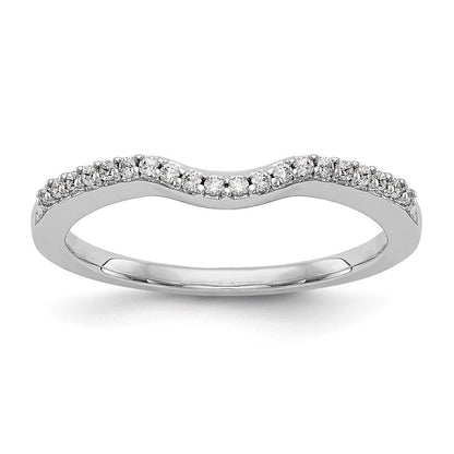 14K Weißgold Ehering mit natürlichen Diamanten