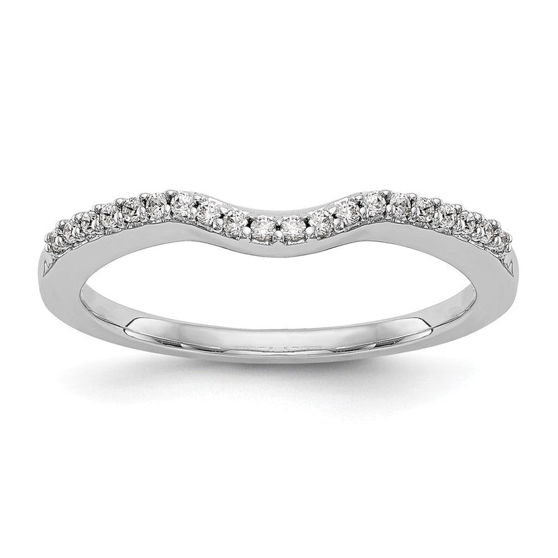 14K Weißgold Ehering mit natürlichen Diamanten