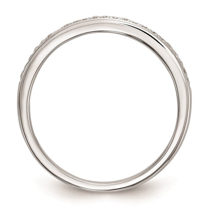 14K Weißgold Trauring mit natürlichen Diamanten