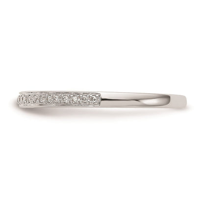 14K Weißgold Trauring mit natürlichen Diamanten