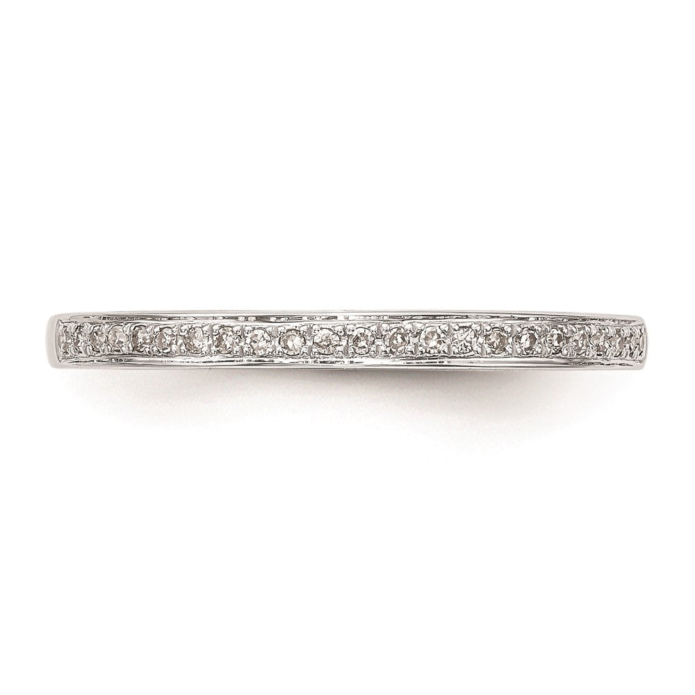 14K Weißgold Trauring mit natürlichen Diamanten