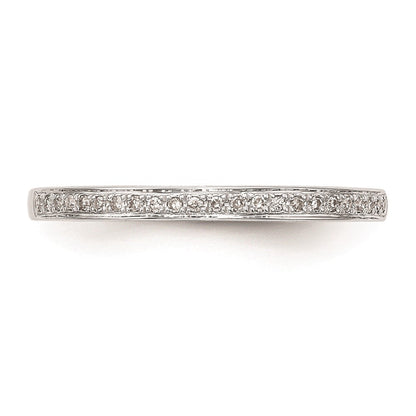 14K Weißgold Trauring mit natürlichen Diamanten