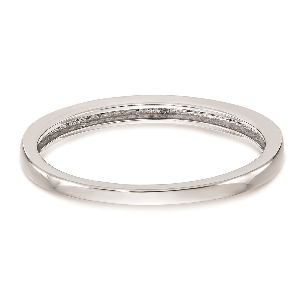 14K Weißgold Trauring mit natürlichen Diamanten