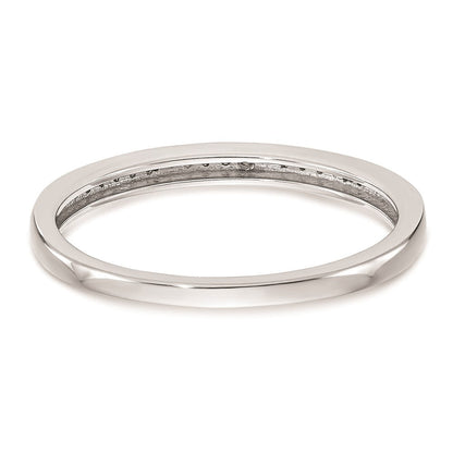 14K Weißgold Trauring mit natürlichen Diamanten