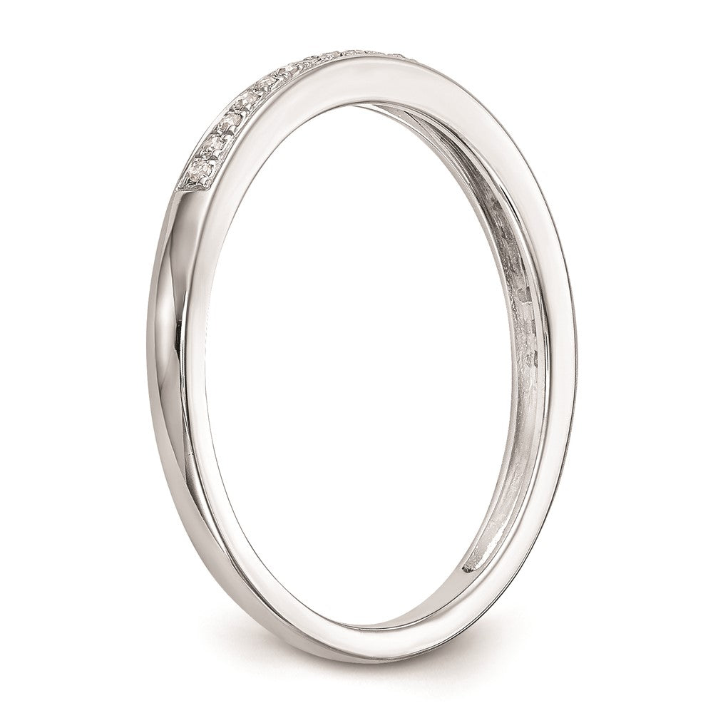 14K Weißgold Trauring mit natürlichen Diamanten