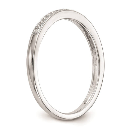 14K Weißgold Trauring mit natürlichen Diamanten