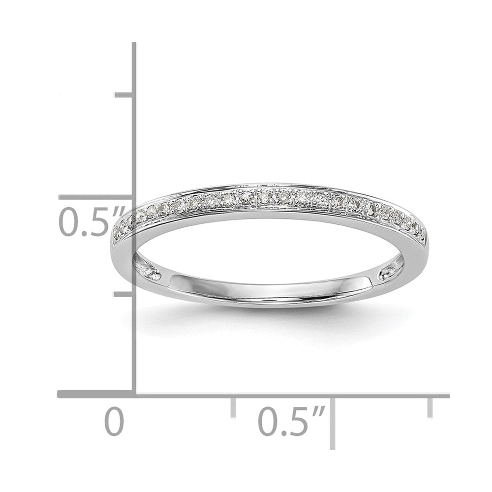 14K Weißgold Trauring mit natürlichen Diamanten