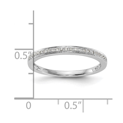 14K Weißgold Trauring mit natürlichen Diamanten