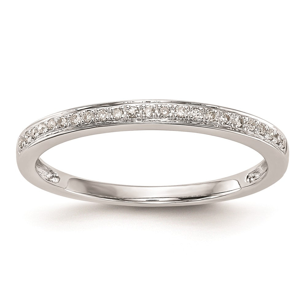 14K Weißgold Trauring mit natürlichen Diamanten