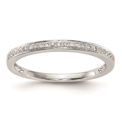 14K Weißgold Trauring mit natürlichen Diamanten
