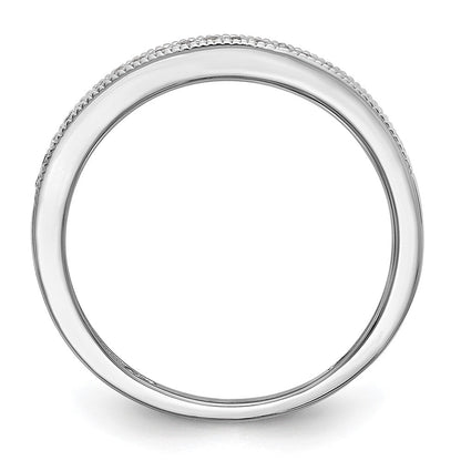 14K Weißgold Diamant-Set aus 2 Trauringen