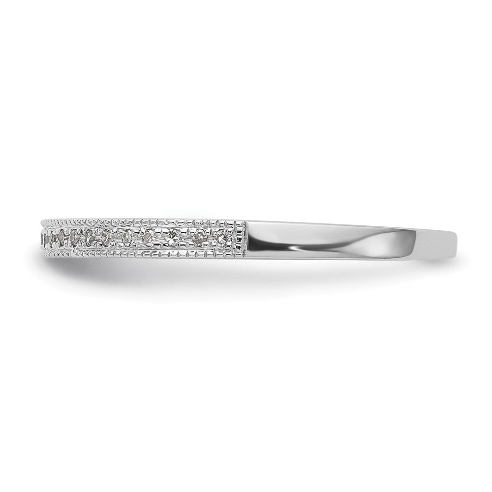 14K Weißgold Diamant-Set aus 2 Trauringen