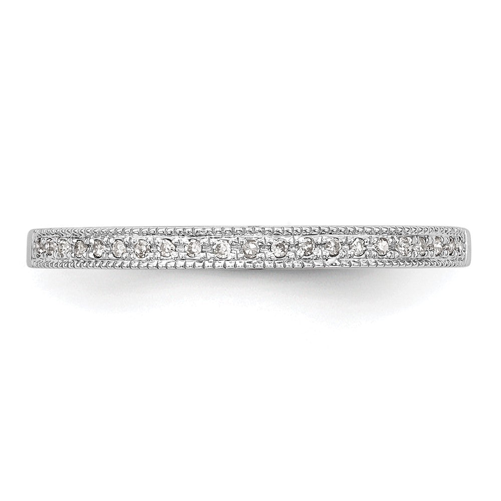 14K Weißgold Diamant-Set aus 2 Trauringen