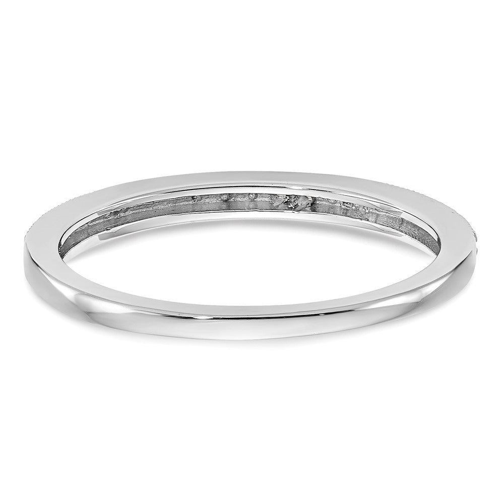 14K Weißgold Diamant-Set aus 2 Trauringen
