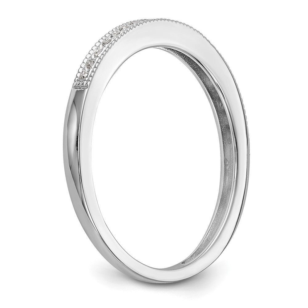 14K Weißgold Diamant-Set aus 2 Trauringen