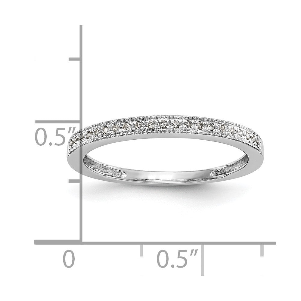 14K Weißgold Diamant-Set aus 2 Trauringen
