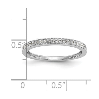 14K Weißgold Diamant-Set aus 2 Trauringen
