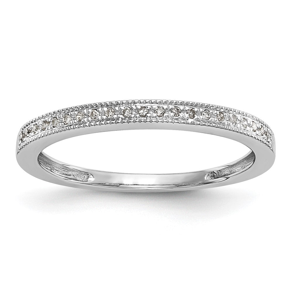 14K Weißgold Diamant-Set aus 2 Trauringen