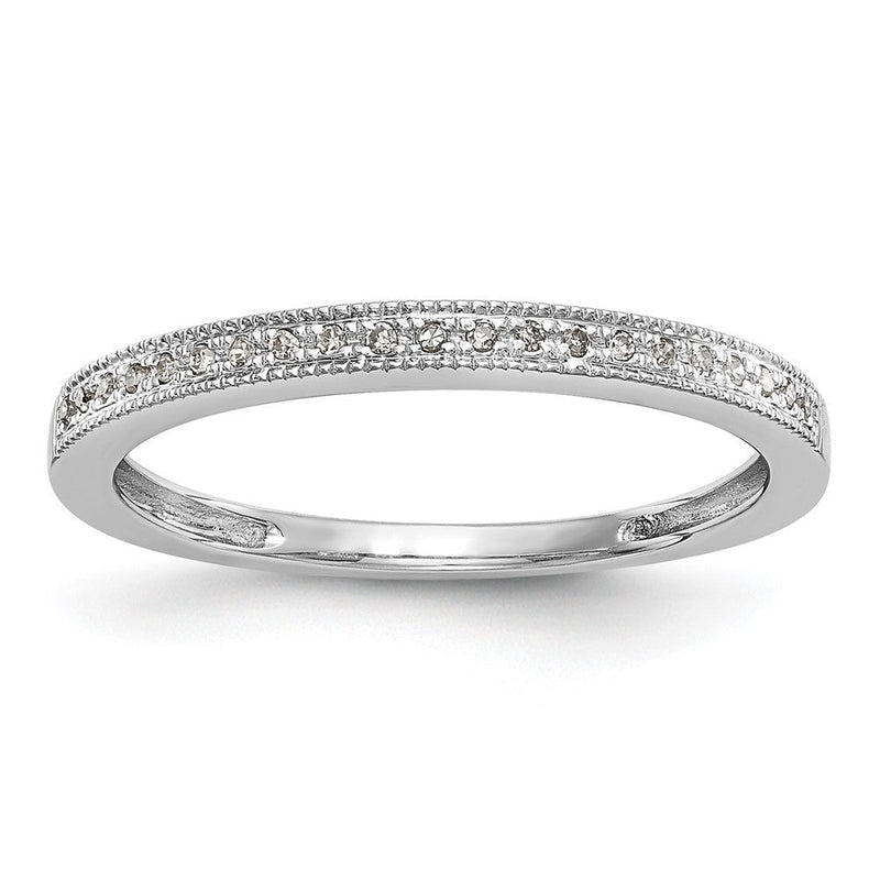 14K Weißgold Diamant-Set aus 2 Trauringen
