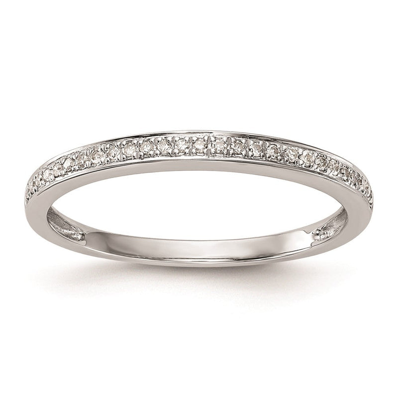 Trauring aus 14K Weißgold mit natürlichen Diamanten