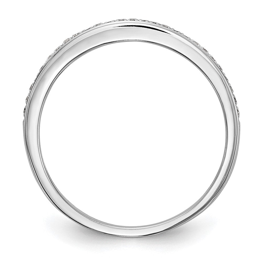 14K Weißgold Ehering mit Labor-Diamanten (VS/SI+, G+)