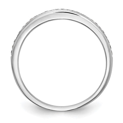 14K Weißgold Ehering mit Labor-Diamanten (VS/SI+, G+)
