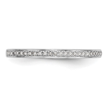 14K Weißgold Ehering mit Labor-Diamanten (VS/SI+, G+)