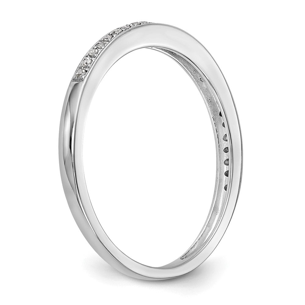 14K Weißgold Ehering mit Labor-Diamanten (VS/SI+, G+)