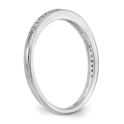 14K Weißgold Ehering mit Labor-Diamanten (VS/SI+, G+)
