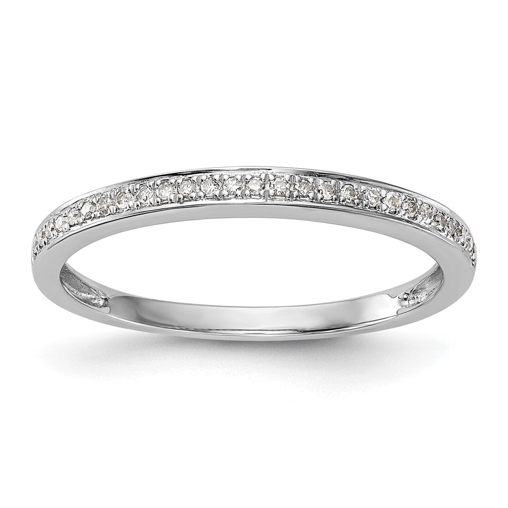 14K Weißgold Ehering mit Labor-Diamanten (VS/SI+, G+)