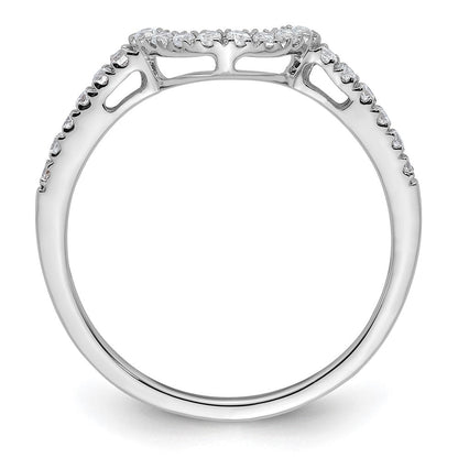 14K Weißgold Ehering mit Konturdesign und Labor gezüchteten Diamanten VS/SI FGH