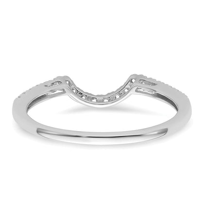 14K Weißgold Ehering mit Konturdesign und Labor gezüchteten Diamanten VS/SI FGH
