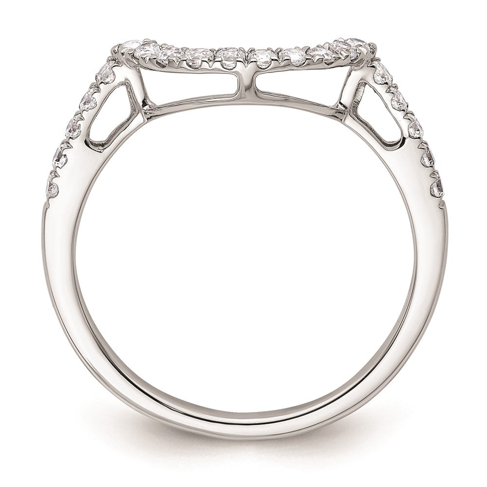 14K Weißgold Diamant-Ehering, natürliche Diamanten