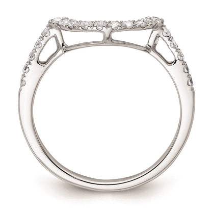 14K Weißgold Diamant-Ehering, natürliche Diamanten