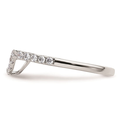 14K Weißgold Diamant-Ehering, natürliche Diamanten