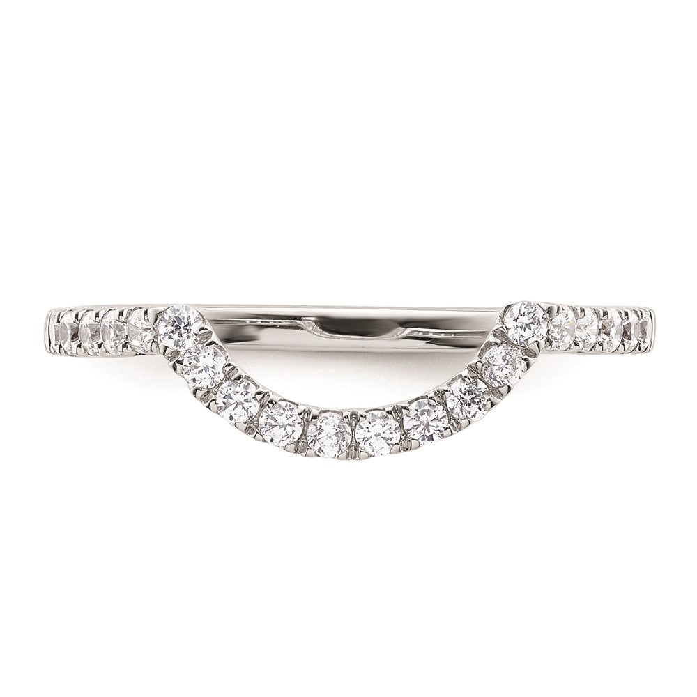14K Weißgold Diamant-Ehering, natürliche Diamanten