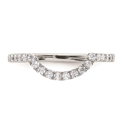 14K Weißgold Diamant-Ehering, natürliche Diamanten