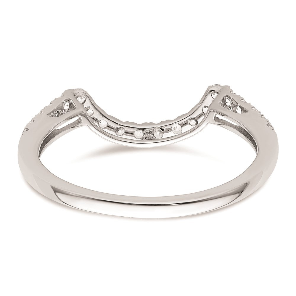 14K Weißgold Diamant-Ehering, natürliche Diamanten