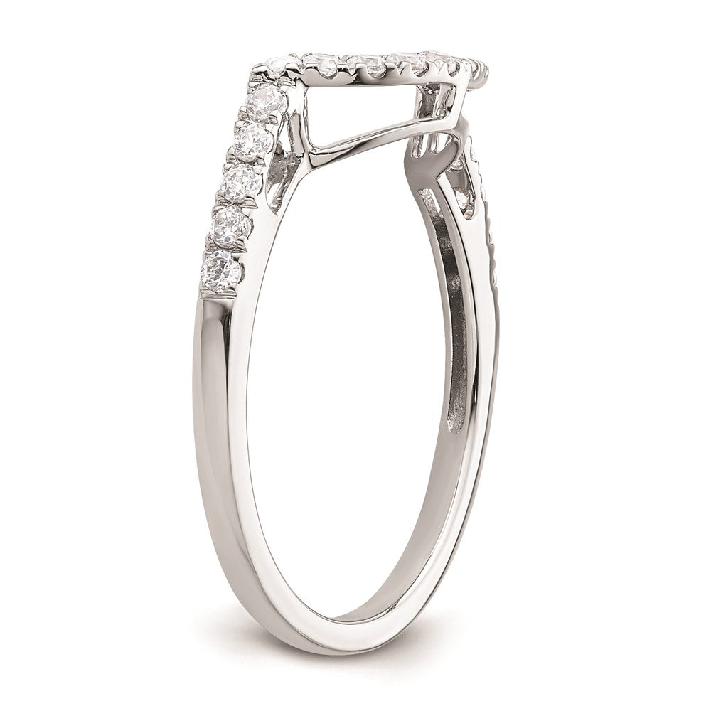 14K Weißgold Diamant-Ehering, natürliche Diamanten
