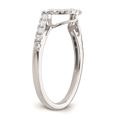 14K Weißgold Diamant-Ehering, natürliche Diamanten
