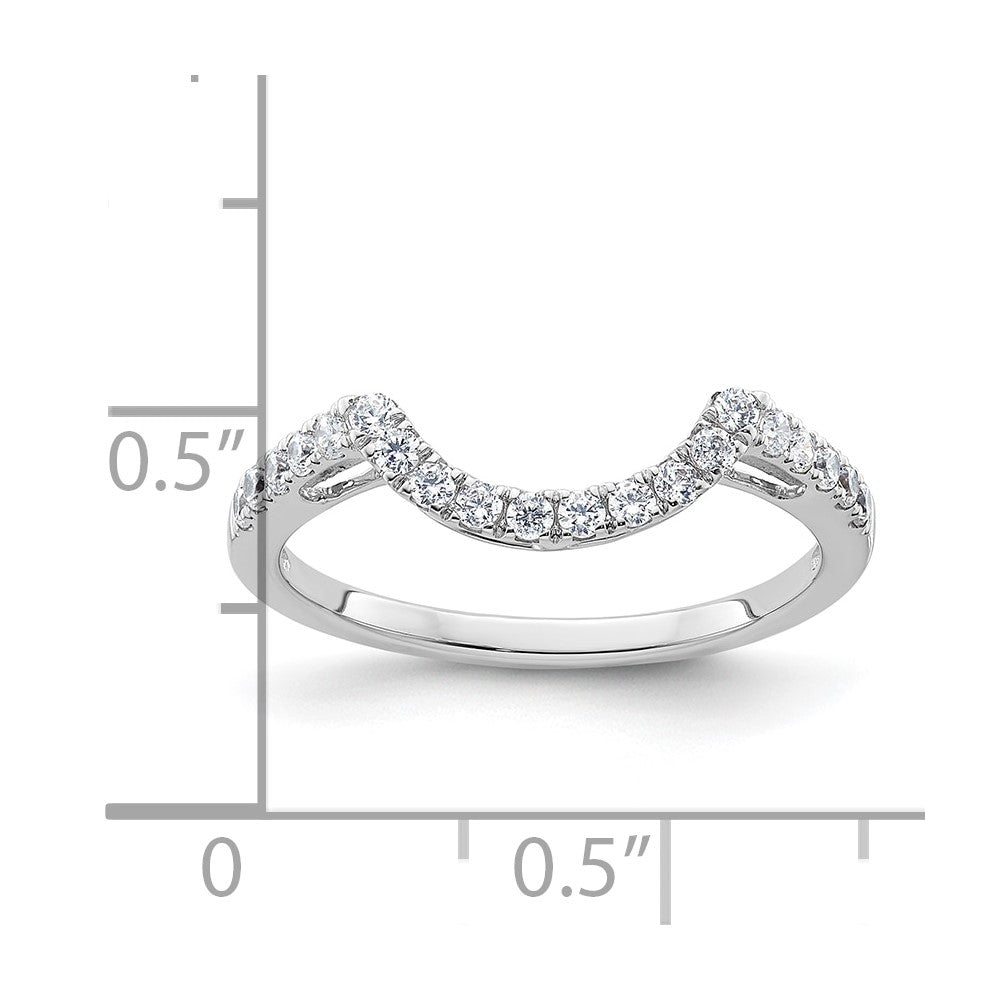14K Weißgold Diamant-Ehering, natürliche Diamanten