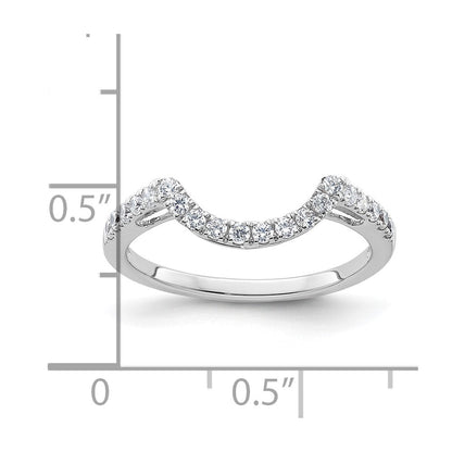 14K Weißgold Diamant-Ehering, natürliche Diamanten