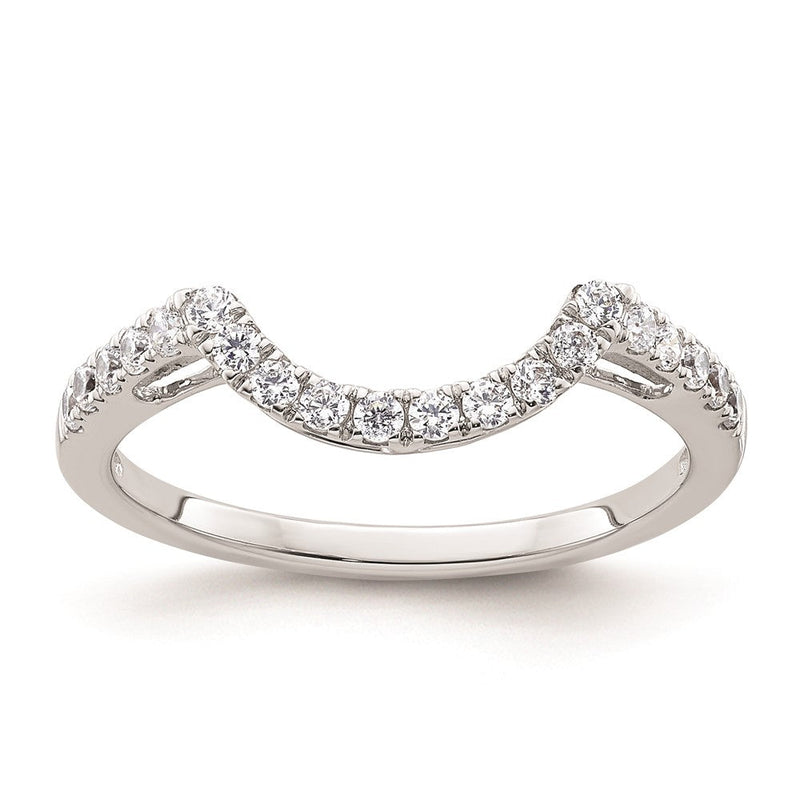 14K Weißgold Diamant-Ehering, natürliche Diamanten