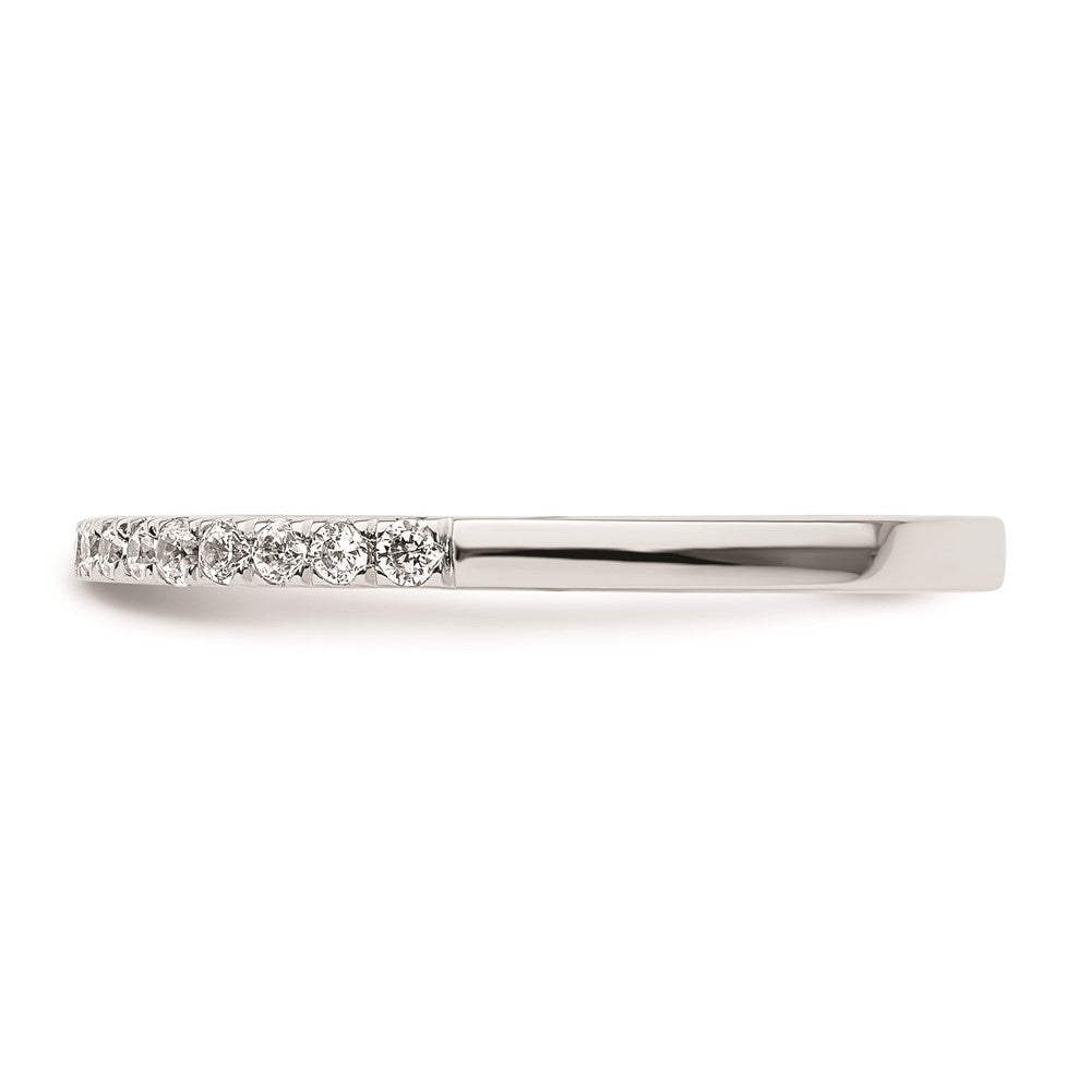 14K Weißgold Ehering mit natürlichen Diamanten