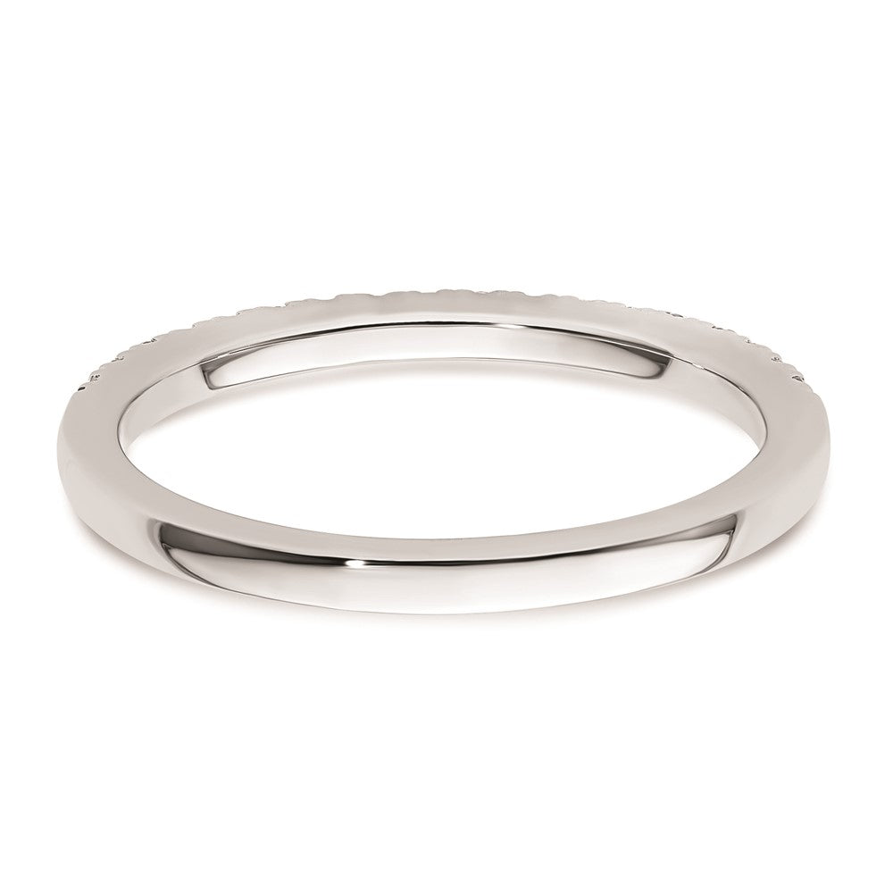 14K Weißgold Ehering mit natürlichen Diamanten