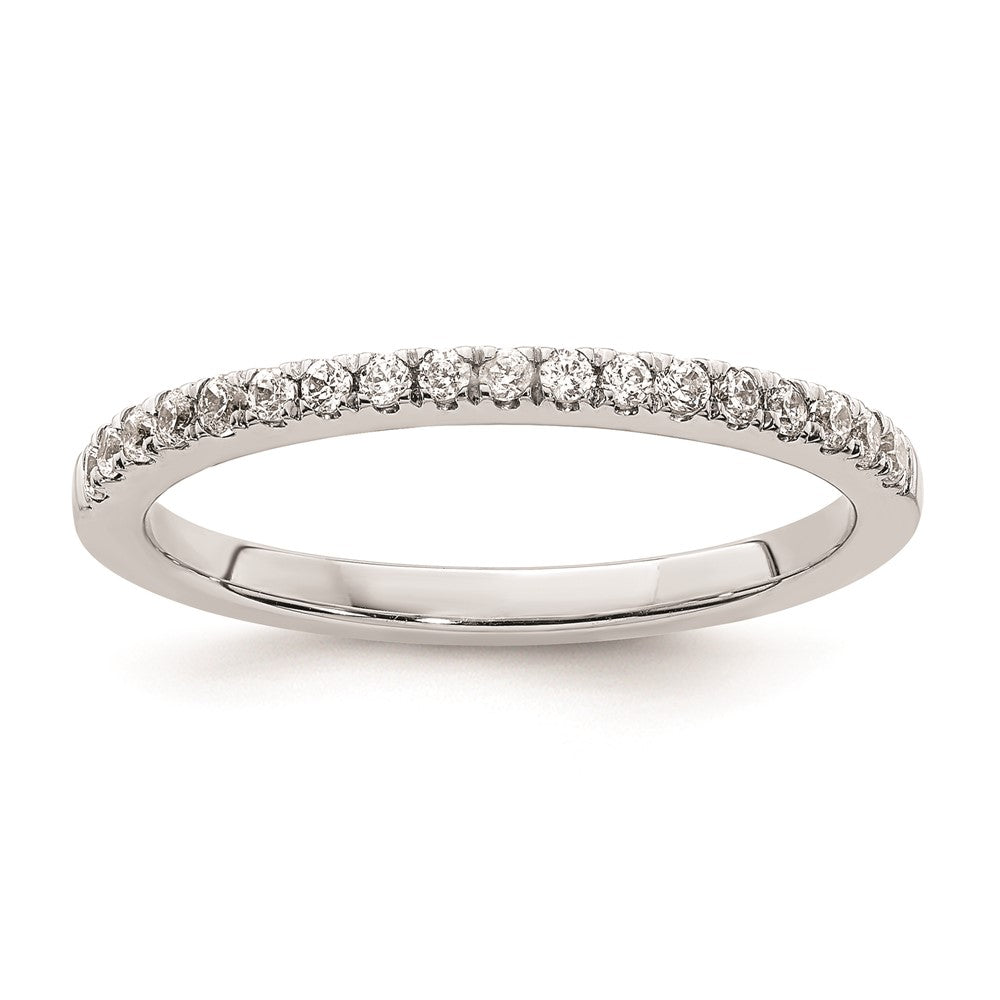 14K Weißgold Ehering mit natürlichen Diamanten