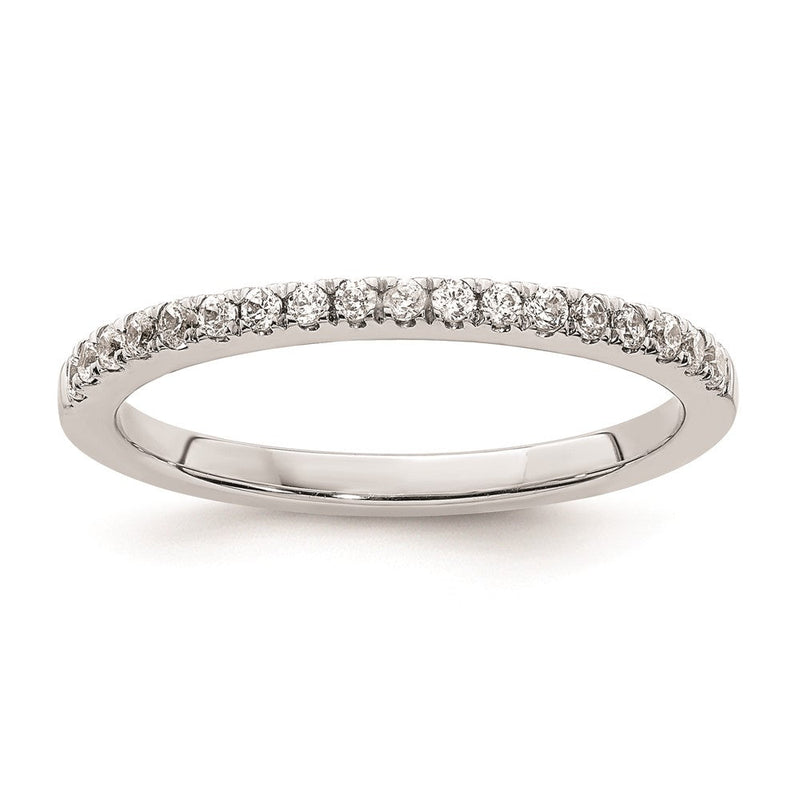 14K Weißgold Ehering mit natürlichen Diamanten