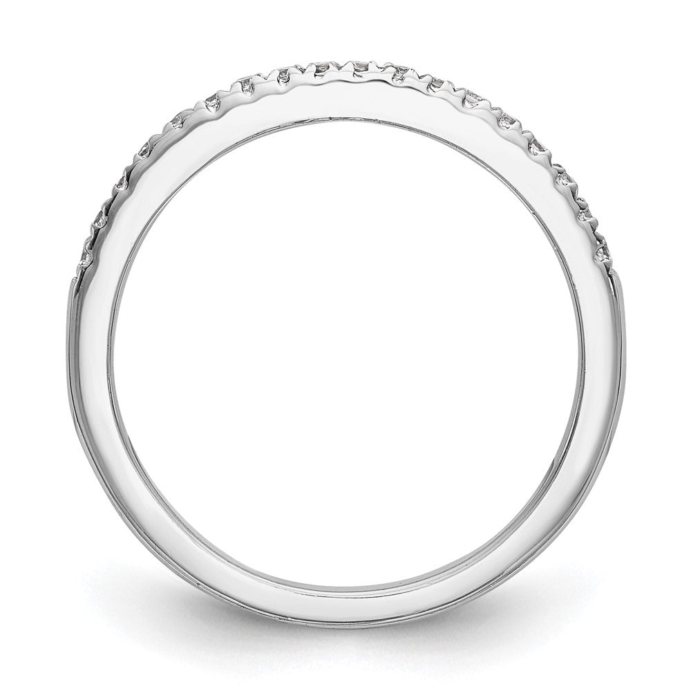 14K Weißgold Ehering mit natürlichen Diamanten